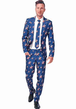 Men's USA Stars & Stripes Suit