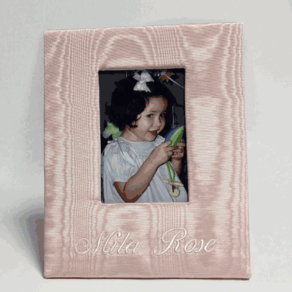 Moire Personalized Baby Picture Frame