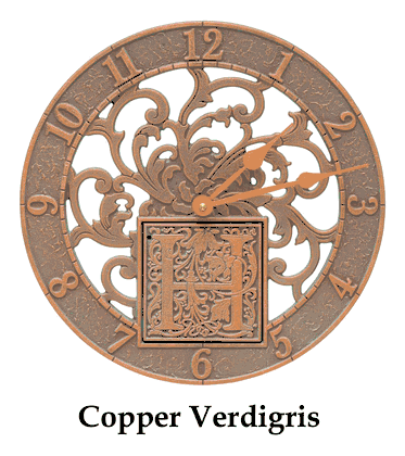 Personalized 12" Silhouette Monogram Indoor Outdoor Wall Clock