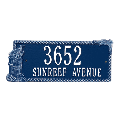 Personalized 2 Line Seagull Rectangle Address Plaque