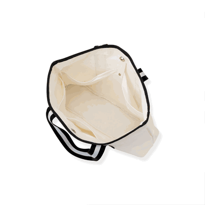 Personalized Black And White Canvas Tote