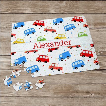 Personalized Cars Name Puzzle
