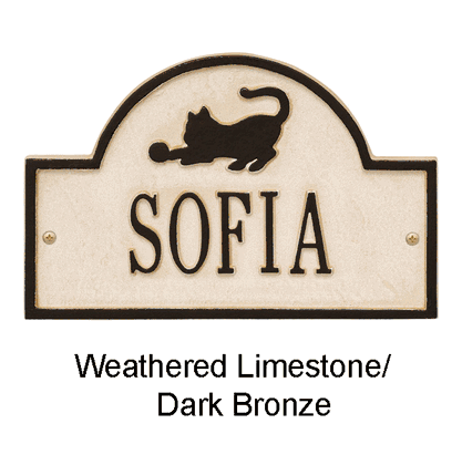 Personalized Cat Arch Mini 1-Line Wall Plaque