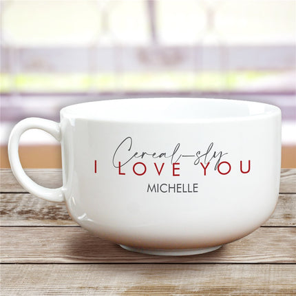 Personalized Cereal-sly Love You Ceramic Bowl
