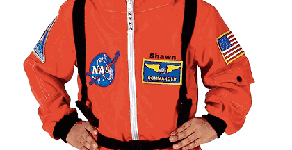 Personalized Child Astronaut Costume (Orange)