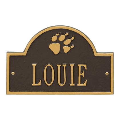 Personalized Dog Paw Arch Mini 1-Line Wall Plaque