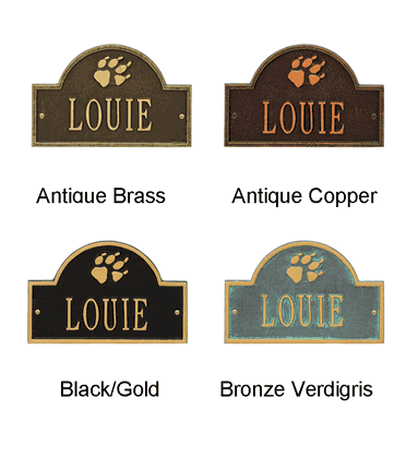 Personalized Dog Paw Arch Mini 1-Line Wall Plaque