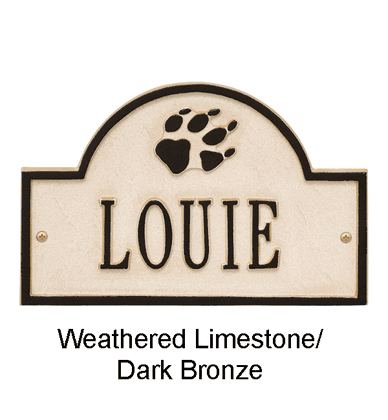 Personalized Dog Paw Arch Mini 1-Line Wall Plaque