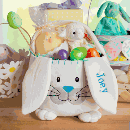 Kids Personalized Easter Bunny Basket