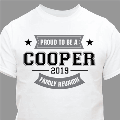Personalized Family Reunion White T-shirt