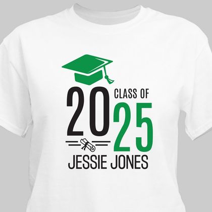 Personalized Graduate Hat With Diploma T-Shirt