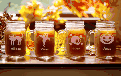 Personalized Halloween Mason Jar