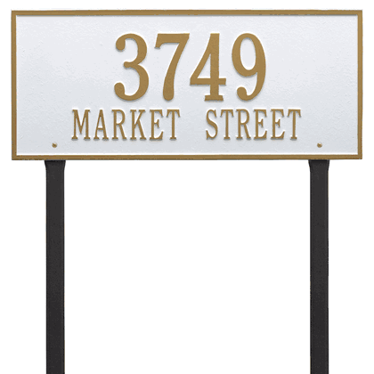 Personalized Hartford Large Lawn Address Plaque - 2 Line