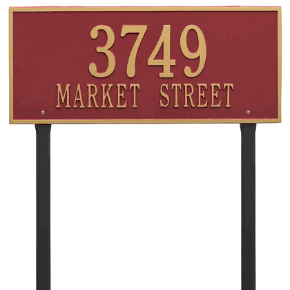 Personalized Hartford Large Lawn Address Plaque - 2 Line