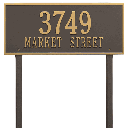Personalized Hartford Large Lawn Address Plaque - 2 Line