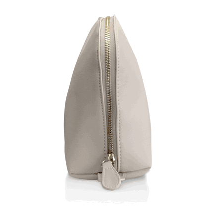 Personalized Initials Grey Vegan Leather Travel Bag