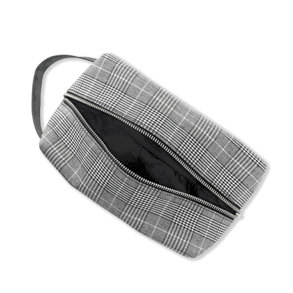 Personalized Initials Plaid Dopp Kit
