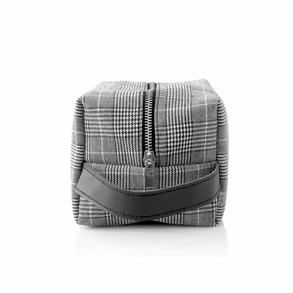 Personalized Initials Plaid Dopp Kit
