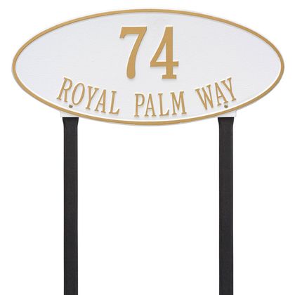 Personalized Madison Large Lawn Address Plaque - 2 Line