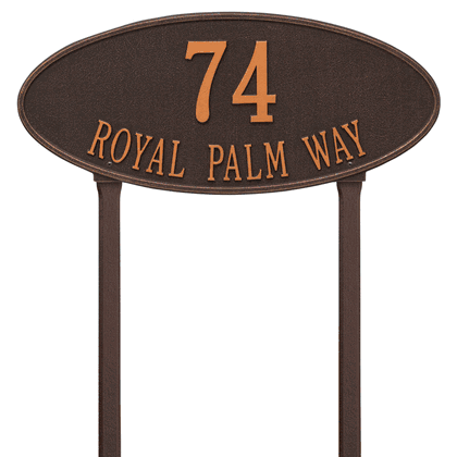 Personalized Madison Large Lawn Address Plaque - 2 Line