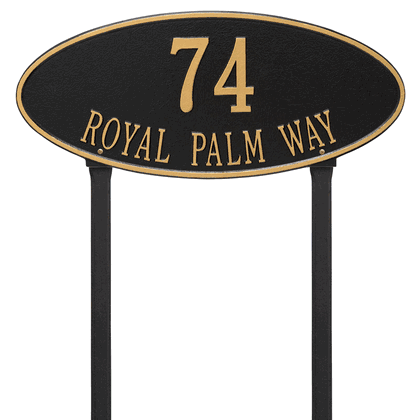 Personalized Madison Large Lawn Address Plaque - 2 Line