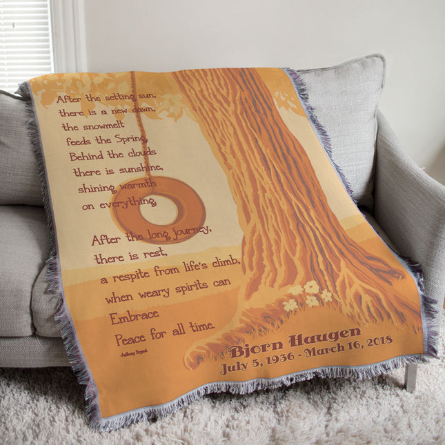 Personalized Memorial Tapestry Throw