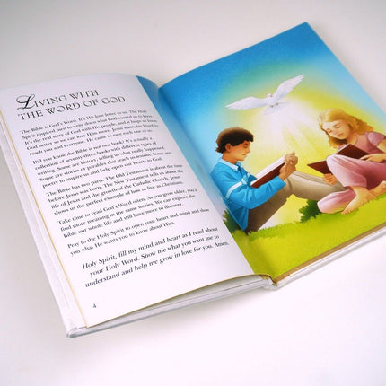 Personalized My Catholic Children's Bible Shantung Large Cross