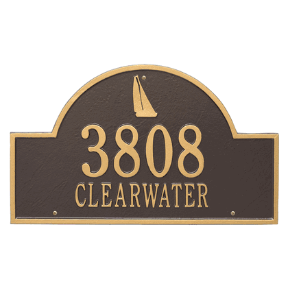 Personalized Sailboat Arch Address Plaque