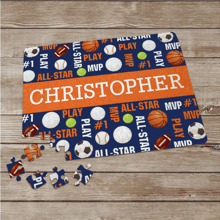 Personalized Sports Balls Name Puzzle