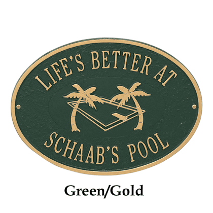 Personalized Swimming Pool Party Plaque