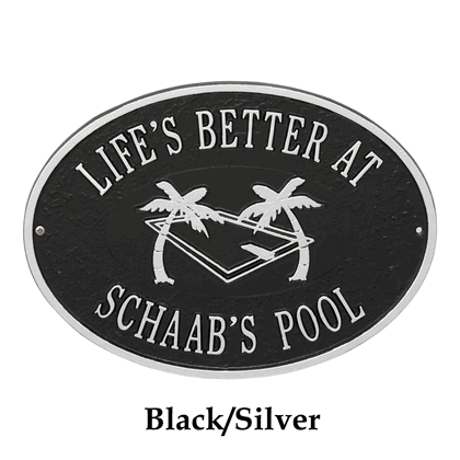 Personalized Swimming Pool Party Plaque