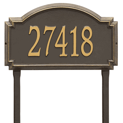 Personalized Williamsburg Large Lawn Address Plaque - 1 Line