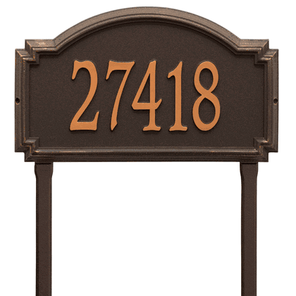 Personalized Williamsburg Large Lawn Address Plaque - 1 Line