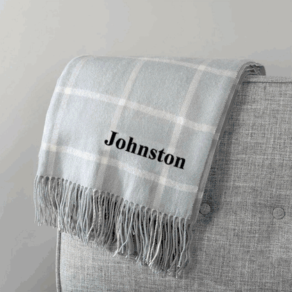 Personalized Windowpane Throw