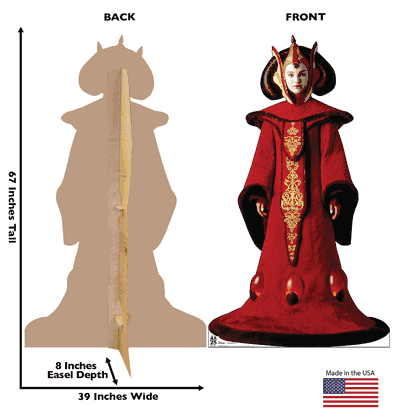 Queen Amidala Star Wars The Phantom Menace 25th Anniversary Lifesize Cardboard Cutout
