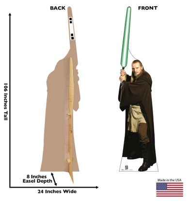 Qui-Gon Jinn Star Wars The Phantom Menace 25th Anniversary Lifesize Cardboard Cutout