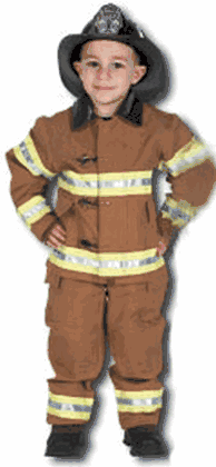 Toddler Fire Fighter Costume with Helmet - Tan