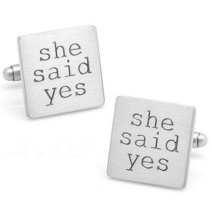 Wedding Series She Said Yes Cufflinks