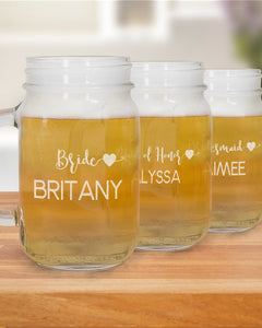 Collection image for: Personalized Bridal Party Mason Jars