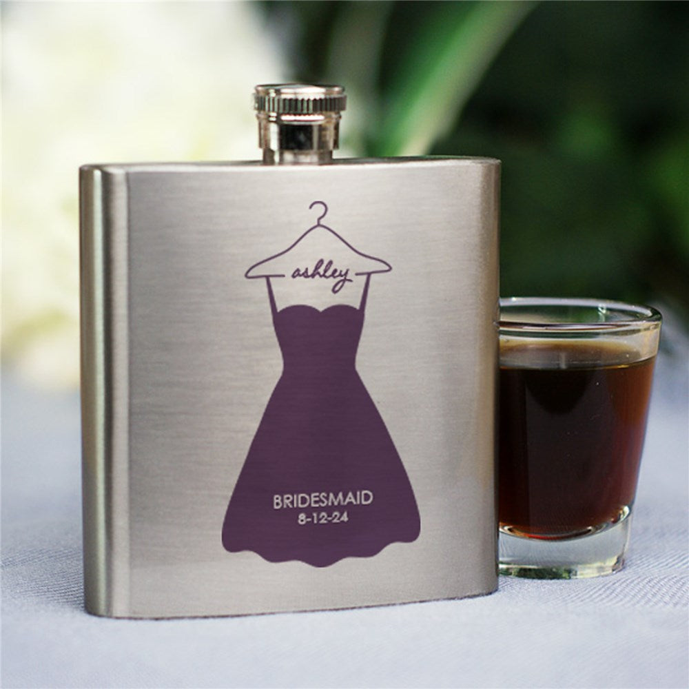 Personalized Bridesmaid Flasks