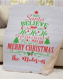 Collection image for: Personalized Christmas Throws