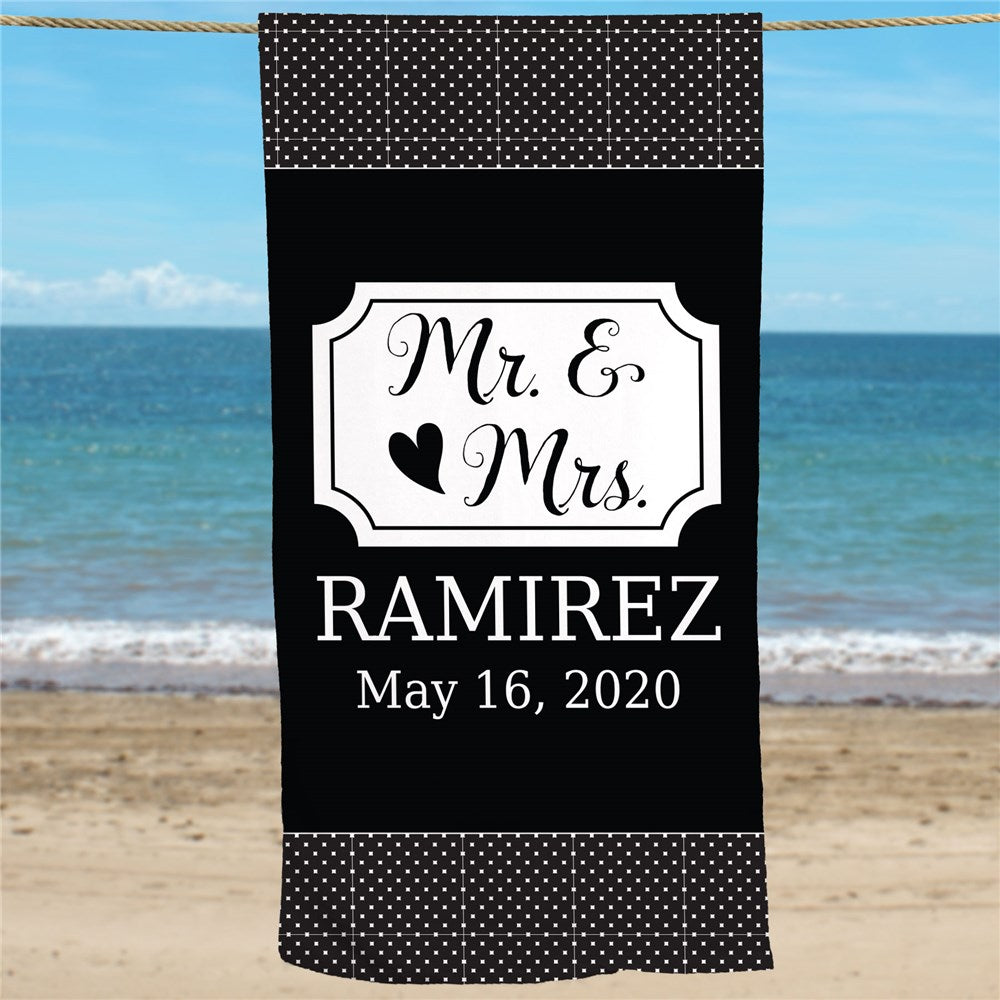 Personalized Couple Beach Towels