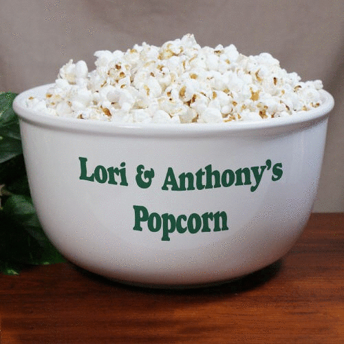 Personalized Popcorn Bowls