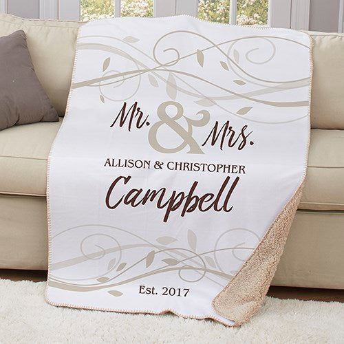 Personalized Wedding Throws