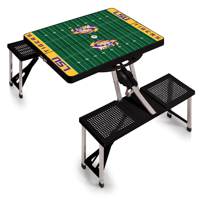 LSU Tigers Football Field Picnic Table Portable Folding Table w Seats