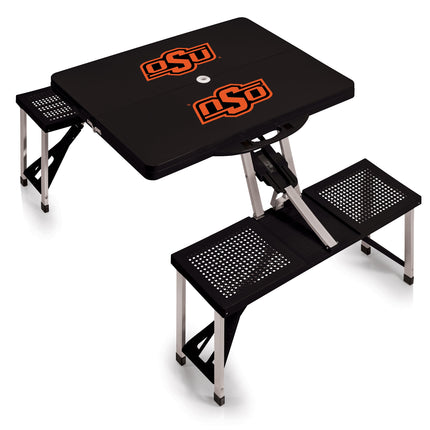 Oklahoma State Cowboys Picnic Table Portable Folding Table with Seats