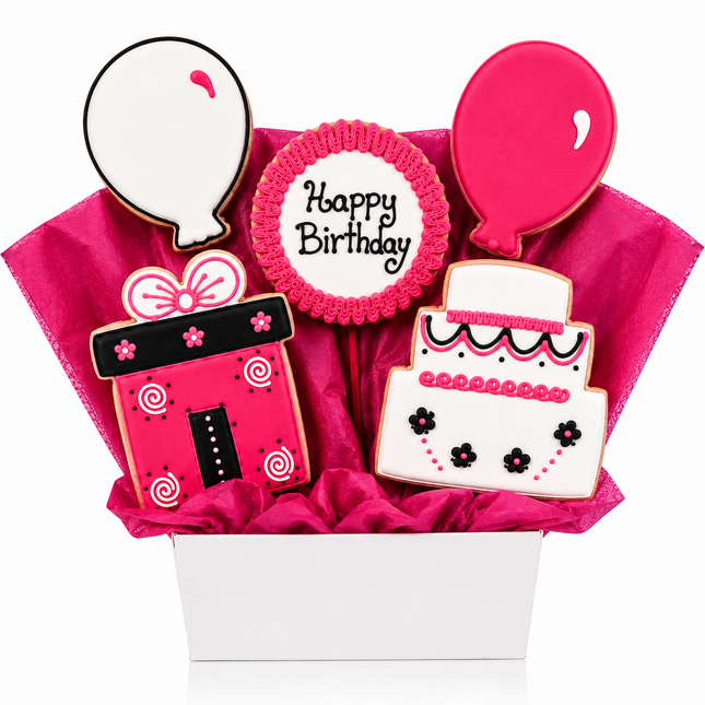 Happy Birthday Girl Cookie Bouquet