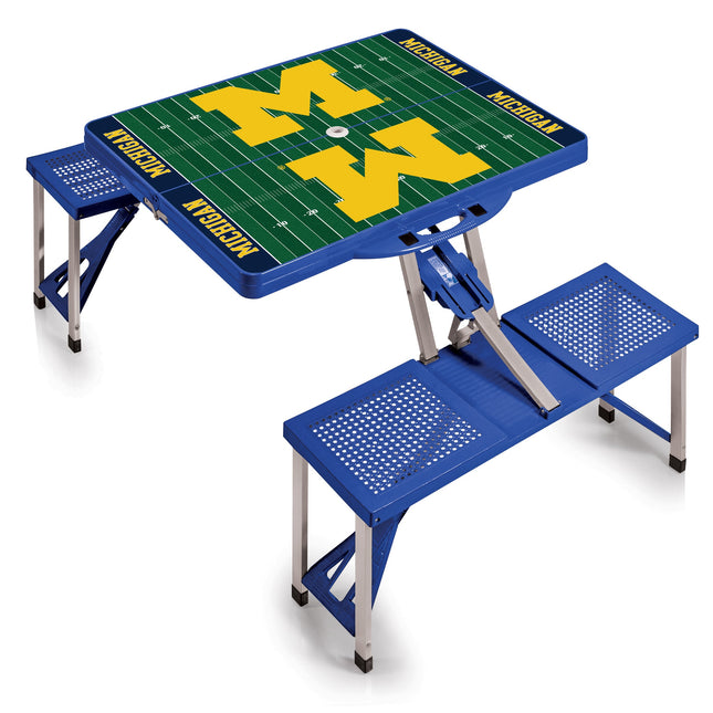 Michigan Wolverines Football Field Picnic Table Folding Table Seats