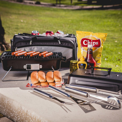 Buccaneer Portable Charcoal Grill & Cooler Tote