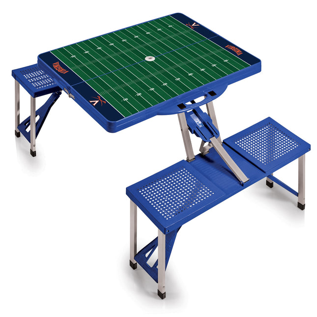Virginia Cavaliers Football Field Picnic Table Folding Table Seats
